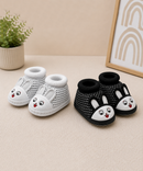 Baby Cartoon Printed Soft Sole Booties Shoes for Infants & Toddlers | Pack of 2 Pairs Set Combo