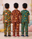 Boys Cotton Cartoon Printed Kids Co-ord Set Combo | Age 0 to 5 Years | T-shirt & Track pant (Combo Set Pack of 3)