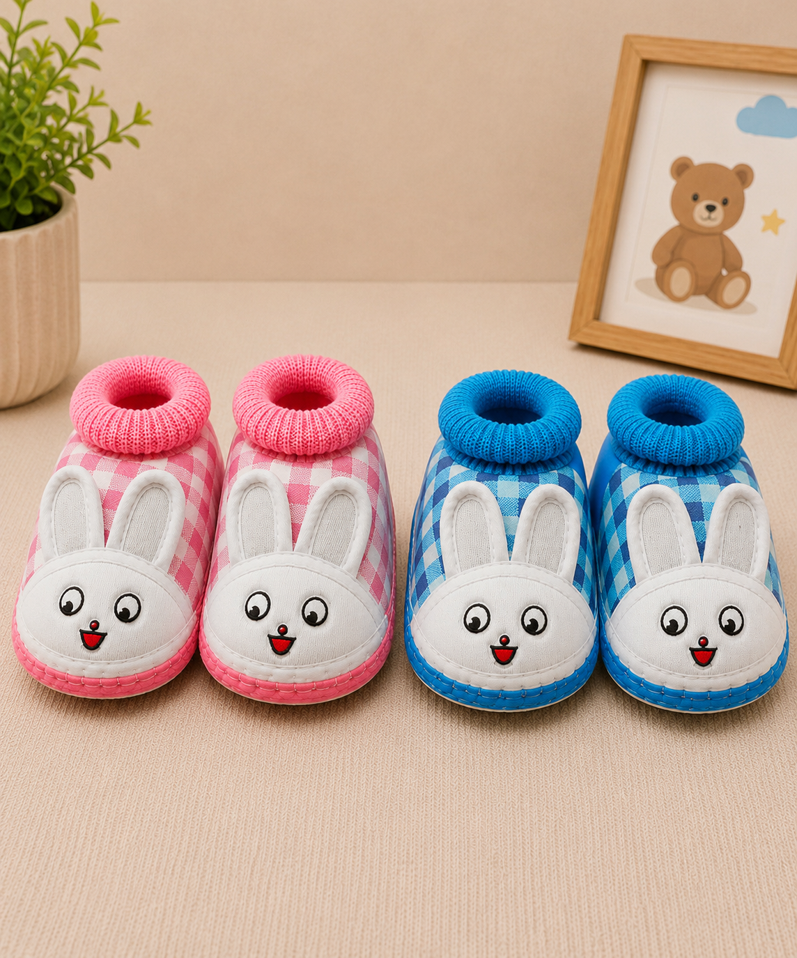 Baby Cartoon Printed Soft Sole Booties Shoes for Infants & Toddlers | Pack of 2 Pairs Set Combo