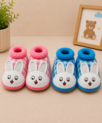 Baby Cartoon Printed Soft Sole Booties Shoes for Infants & Toddlers | Pack of 2 Pairs Set Combo