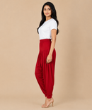 Women's Solid Red Color Patiala Pant | Size L, XL, 2XL, 3XL | Comfortable Ethnic Salwar Bottom for Daily Wear
