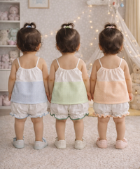 Boy & Girl Baby Printed Top Knot Dress | Top and Shorts Set | 100% Pure Cotton (Pack of 3 Sets Combo)