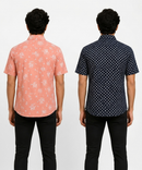 Men's Printed Casual Half Sleeve Shirt | Size - L,XL,2XL | Regular Fit Summer Resort Shirts for Men | Pack Of 2 Piece Combo