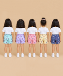 Girls Printed Cotton Shorts | Soft Elastic Waist Casual Shorts | Age 4 to 12 Years (Pack of 5 Pieces)