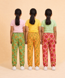 Girls Cotton Printed Track Pants (Pack of 3) | Nightwear & Casual | 6–9 Years
