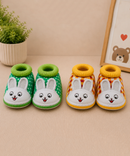 Baby Cartoon Printed Soft Sole Booties Shoes for Infants & Toddlers | Pack of 2 Pairs Set Combo