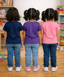 Kids Cotton Girls Tshirt Plain Multi Color | Age 0 to 6 Years (Pack of 3 Pieces)