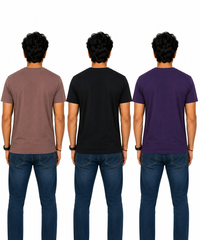 Men's Half Sleeve Printed Round Neck T-Shirt Combo (Pack of 3)