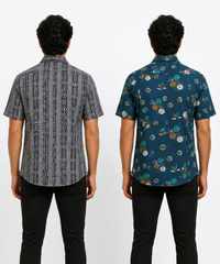 Men's Printed Casual Half Sleeve Shirt | Size - L,XL,2XL | Regular Fit Summer Resort Shirts for Men | Pack Of 2 Piece Combo