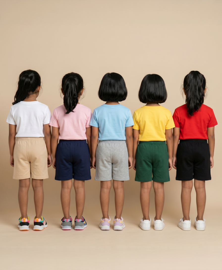 Girl Kid Cotton Printed Shorts | Random Cartoon Printed | Age 1 to 6 Years (Pack of 5 Pieces)