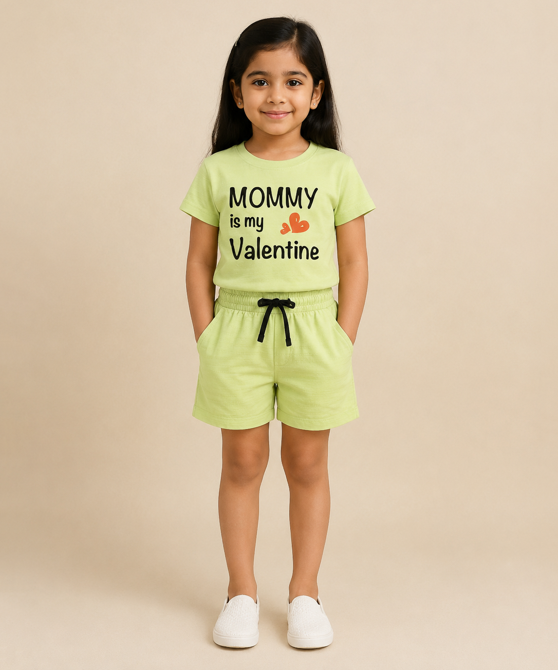 Girls Pure Cotton Printed T-Shirt & Shorts Co-Ord Set for Casual Wear for Kids | Age 1 to 10 Years | Summer Outfit Combo