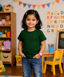 Kids Cotton Girls Plain T-shirt  | Age 0 to 6 Years | Solid Color