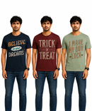 Men's Half Sleeve Printed Round Neck T-Shirt Combo (Pack of 3)