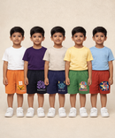 Boy Kid Cotton Printed Shorts | Random Cartoon Printed | Age 1 to 6 Years (Pack of 5 Pieces)