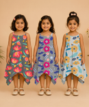 Fish Frock Floral Printed | Casual wear for Girl Kids Age 1 To 6 Years (Pack of 3)