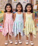 Fish Frock Floral Printed | Casual wear for Girl Kids Age 2 To 7 Years (Pack of 3)