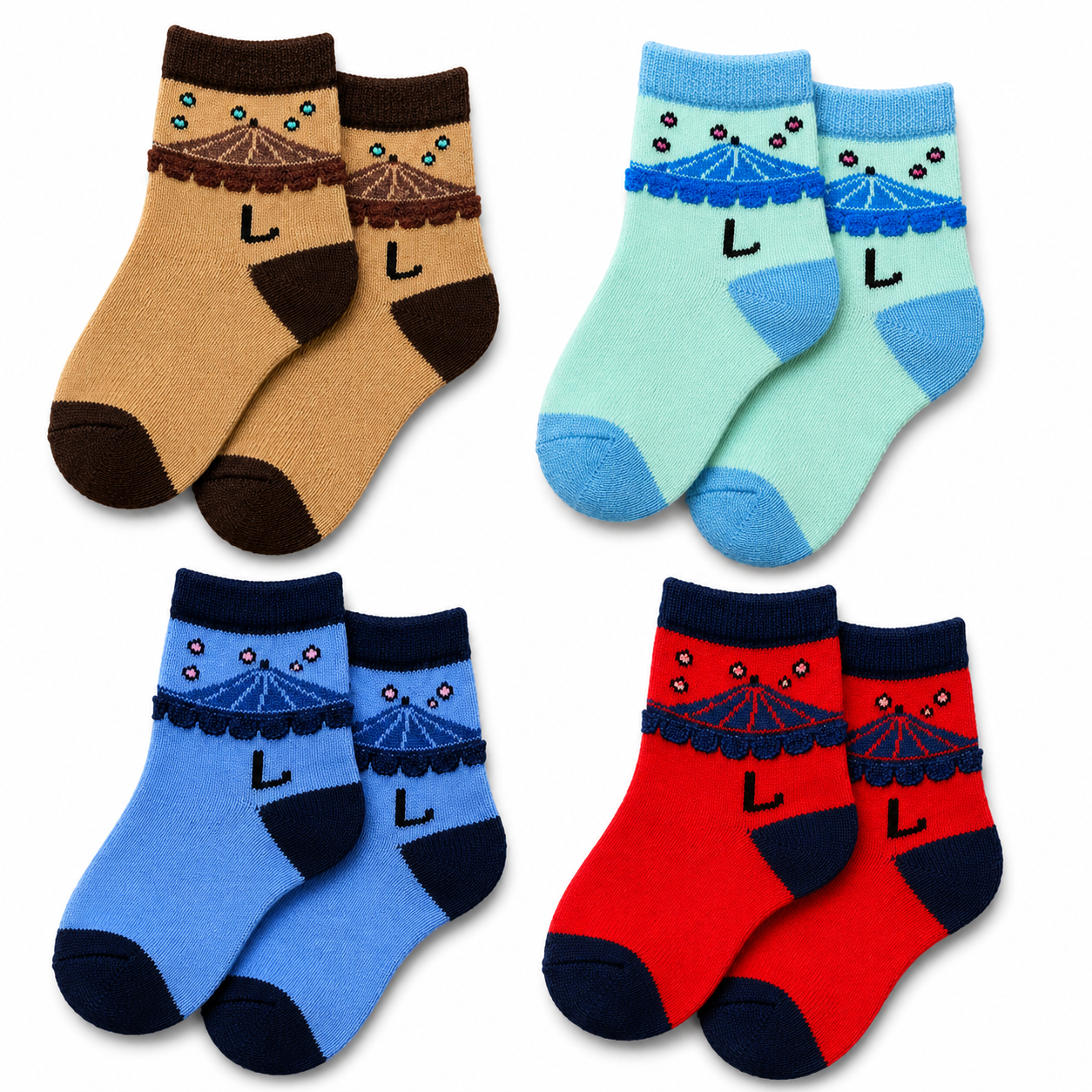 Cute Cartoon Ankle Socks for Baby Kids Casual Wear Multicolor |  Pack of 4 Combo