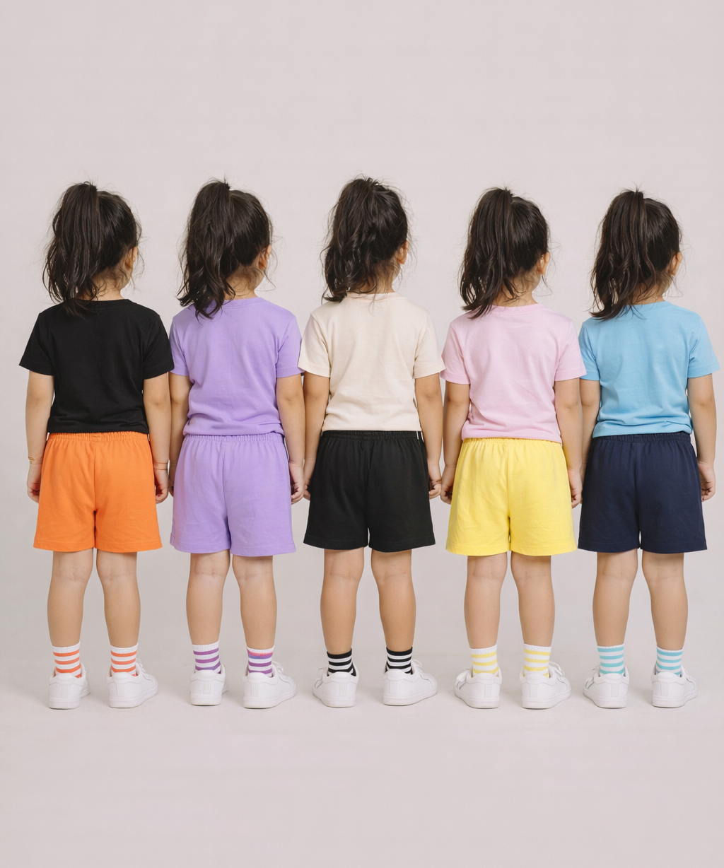 Girl Kid Cotton Printed Shorts | Random Cartoon Printed | Age 1 to 6 Years (Pack of 5 Pieces)