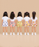 Girls Printed Cotton Shorts | Soft Elastic Waist Casual Shorts | Age 4 to 12 Years (Pack of 5 Pieces)