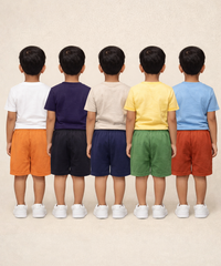Boy Kid Cotton Printed Shorts | Random Cartoon Printed | Age 1 to 6 Years (Pack of 5 Pieces)