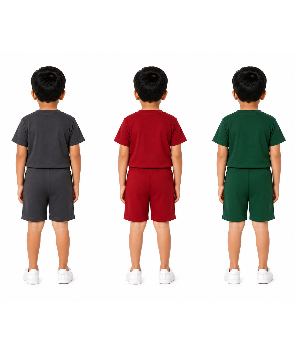 Kids Cartoon Print T-Shirt & Shorts Co-Ord Set for Boys | Age 6 Months-3 Years | Pack Of 3 Set Combo