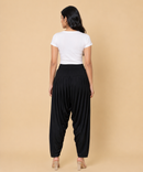 Women's Solid Black Color Patiala Pant | Size L, XL, 2XL, 3XL | Comfortable Ethnic Salwar Bottom for Daily Wear