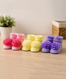 Soft Cotton Baby Booties | 0 to 12 Months | Pack of 3 Pairs Set