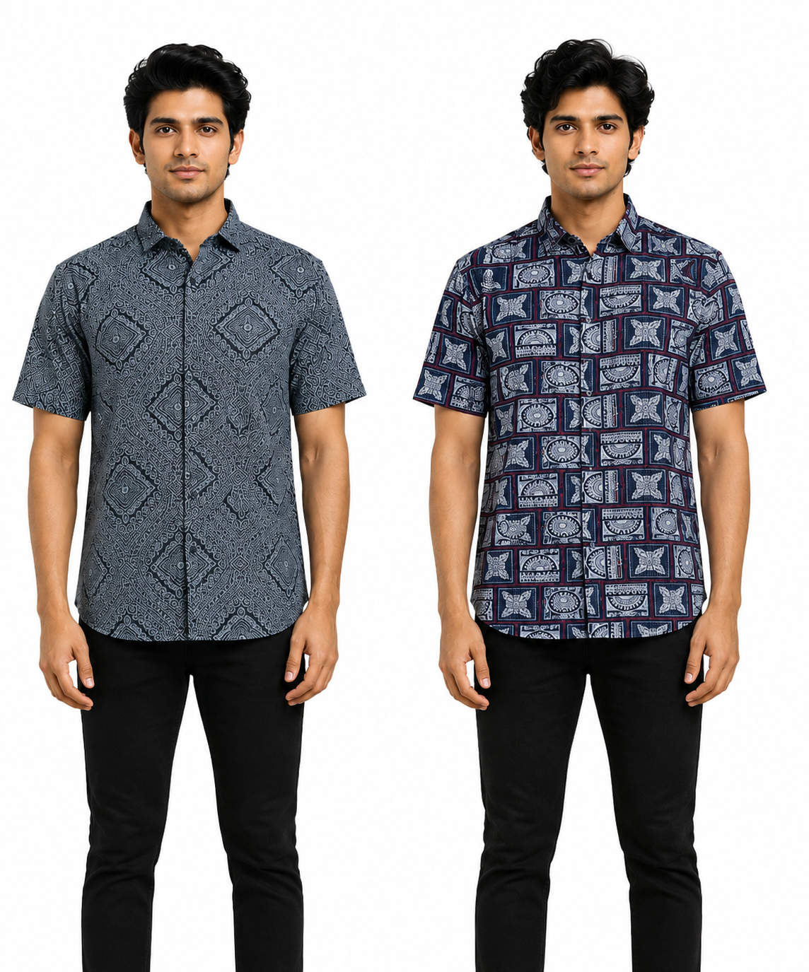 Men's Printed Casual Half Sleeve Shirt | Size - L,XL,2XL | Regular Fit Summer Resort Shirts for Men | Pack Of 2 Piece Combo