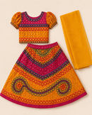 Girls Traditional Radha Style Lehenga Choli with Dupatta | Age 3 to 8 Years