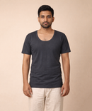 Fitto Men's Vest Ticker Plain Low Neck Half Sleeve Cotton | 5 Pack Combo | Soft Breathable Innerwear