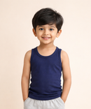 Kids Boys Color Cotton Inner Vest – Comfortable Sleeveless Undershirt ( Pack Of 5 Combo )