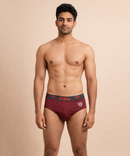 Fitto Spark Men's Brief's Red Underwear 100% Pure Cotton | (Pack of 5)