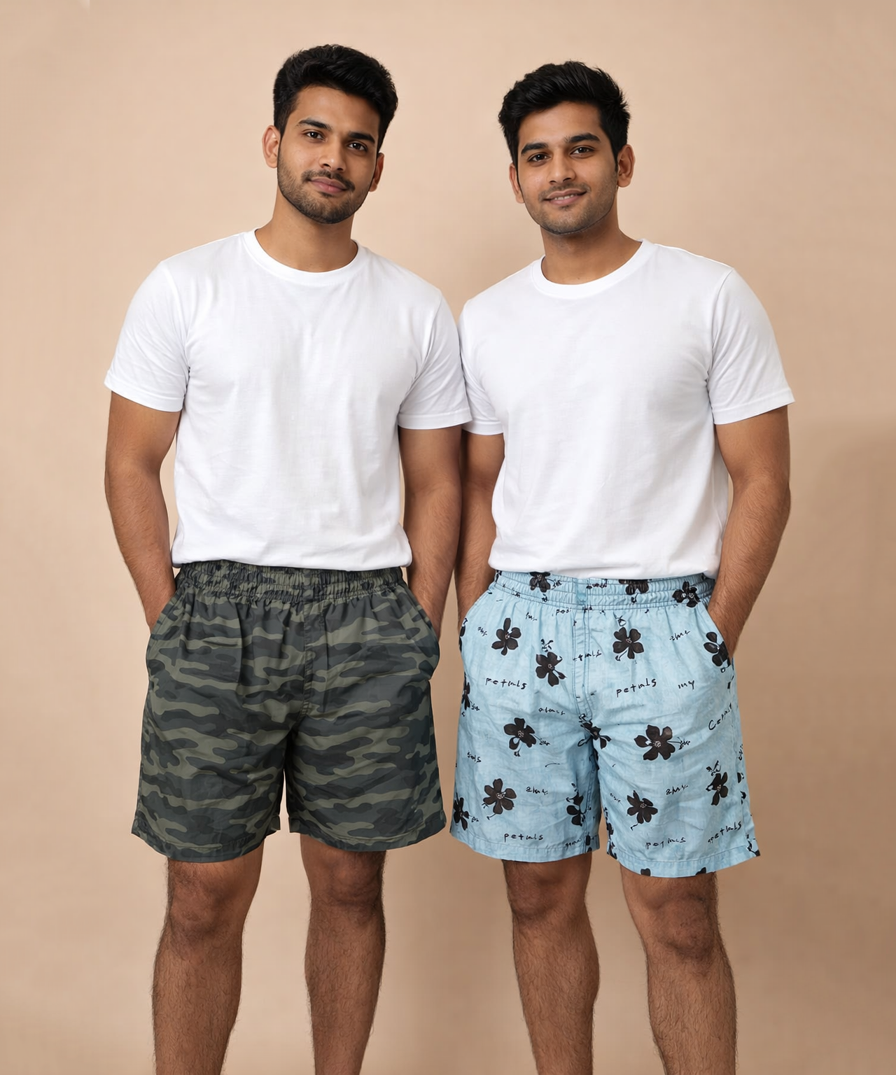 Men's Cotton Boxer Woven Checked Shorts (Pack Of 2)