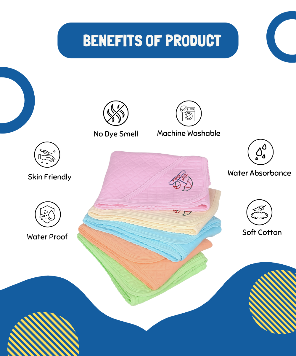 Soft Cotton Baby Hooded Towels with Cartoon Embroidery Printed | Size 76x70 Cms | (Pack of 2)