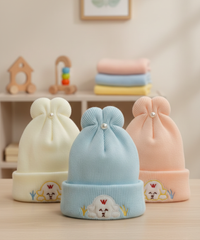 Premium Soft Cotton Baby Beanie Cap for Babies and Kids | Imported Woolen Fabric