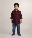 Kids Checked Cotton Shirt | Full Sleeve Casual Wear | Age 3–13 Years