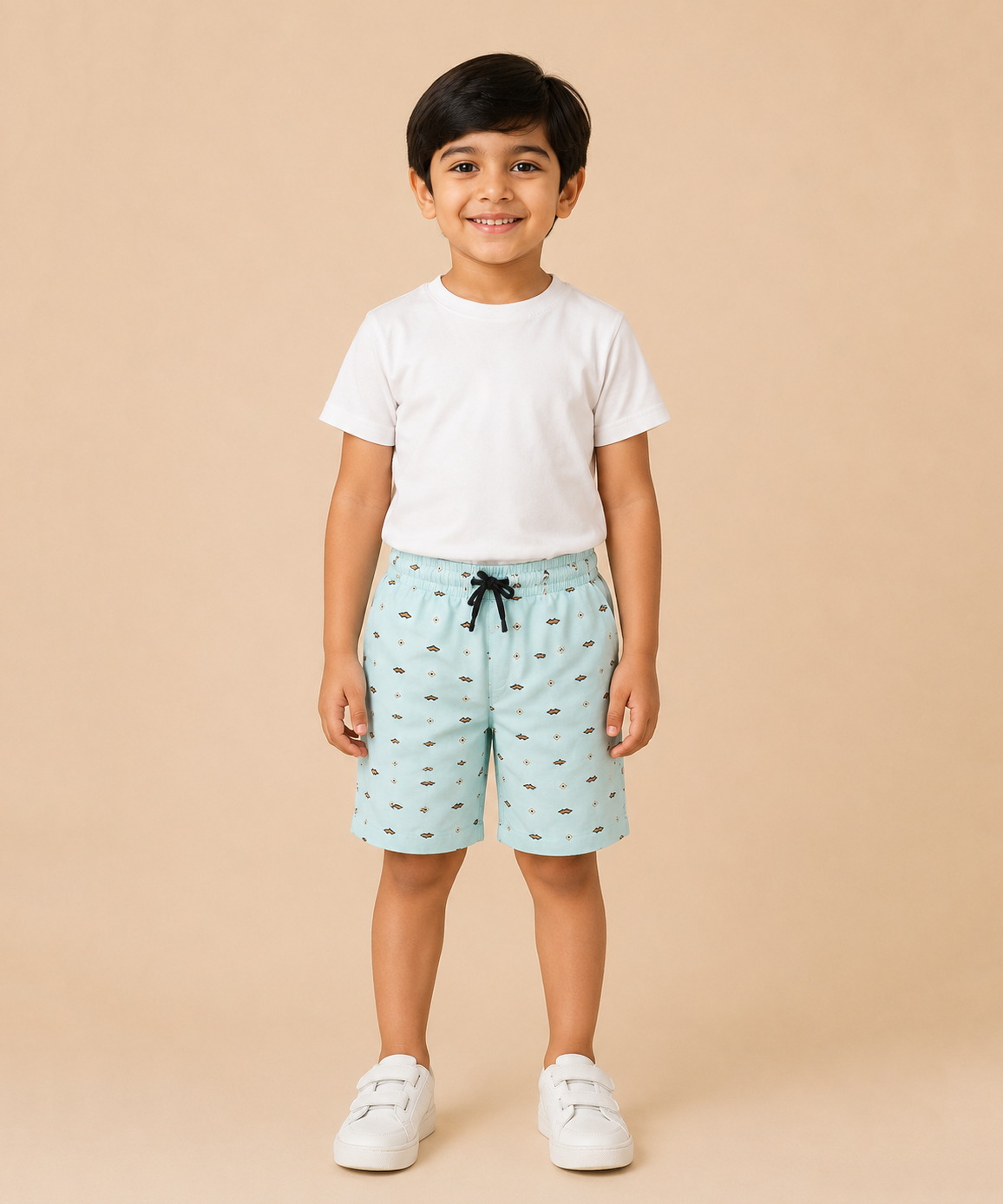 Kids Printed Cotton Shorts for Boys | Age - 5 to 10 Years | Soft Elastic Waist Casual Summer Shorts | Pack Of 1 Piece