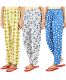 Women's 100% Printed Soft Cotton Night Wear - Pyjama (Pack of 3)