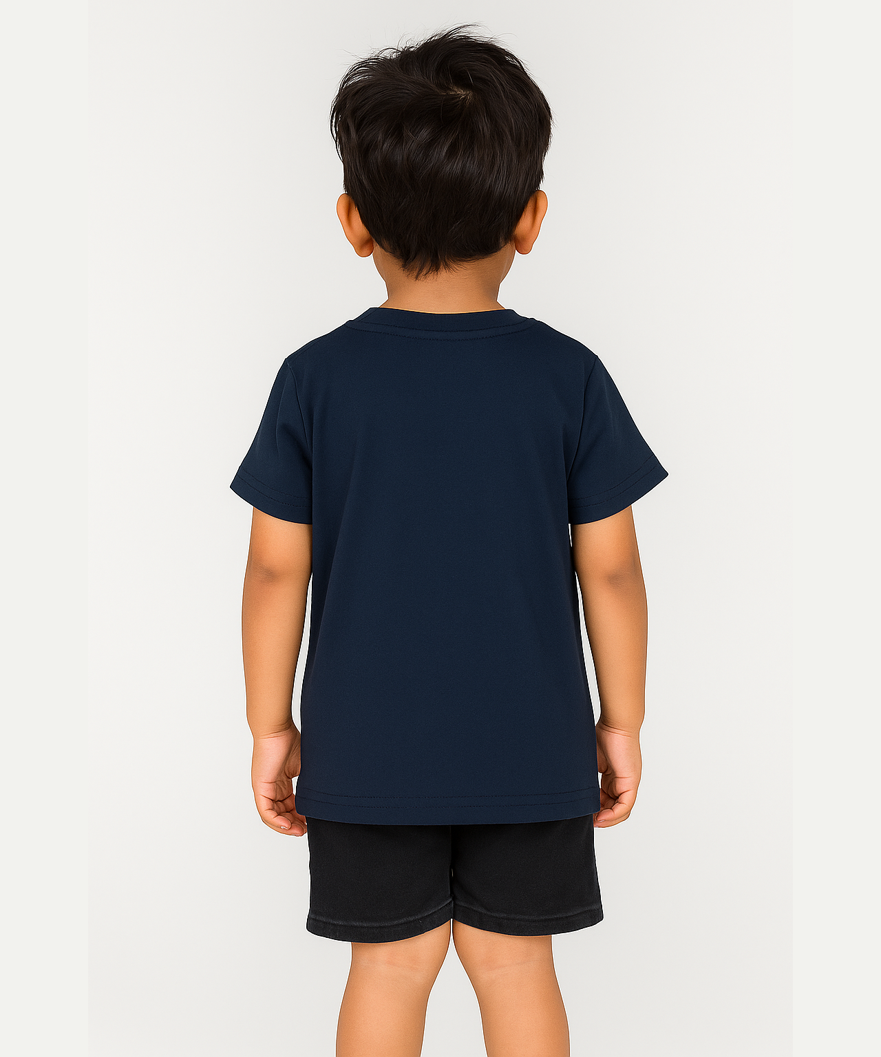 Kids Tshirt Printed 100% Cotton Single Jersey Navy Color Rolls Run Tshirt