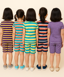 Girls Cotton Stripes Kids Co-ord Set Combo / Age 1-4 Years (Tshirt & Shorts Set Pack of 3)