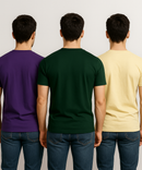 Men's Half Sleeve Printed Round Neck T-Shirt Combo (Pack of 3)