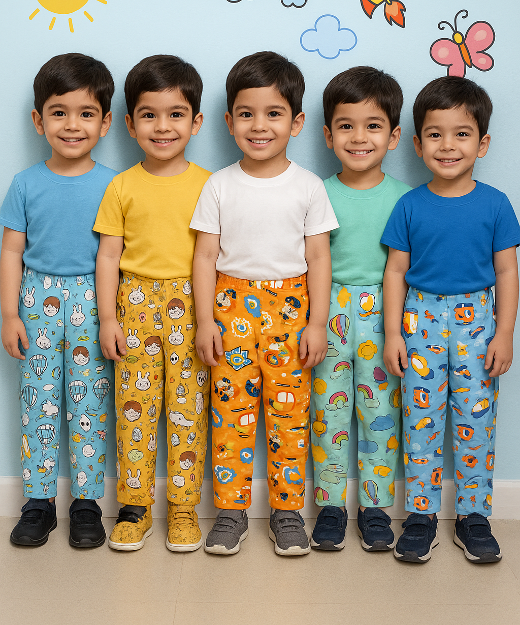 Pure Cotton Printed Lower/Track Pant for Casual Wear/Night wear for Kids Boys/Girls (Pack of 5)