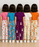 Pure Cotton Printed Pyjamas / Track Pant for Casual Night wear for Girl Kids Age 0 To 5 Years (Pack of 5)