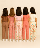 Pure Cotton Printed Pyjamas / Track Pant for Casual Night wear for Girl Kids Age 0 To 5 Years (Pack of 5)
