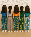 Pure Cotton Printed Pyjamas / Track Pant for Casual Night wear for Girl Kids Age 0 To 5 Years (Pack of 5)