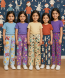 Pure Cotton Printed Pyjamas / Track Pant for Casual Night wear for Girl Kids Age 0 To 5 Years (Pack of 5)
