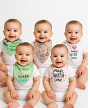 Baby Feeding Bibs V Shape 100% Pure Cotton for 3–12 Months (Pack of 5)