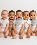 Baby Feeding Bibs V Shape 100% Pure Cotton for 3–12 Months (Pack of 5)