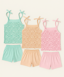 Boy & Girl Baby Printed Top Knot Dress | Top and Shorts Set | 100% Pure Cotton (Pack of 3 Sets Combo) - 2121