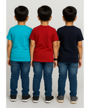 Boy Kid Printed Tshirt 100% Cotton Single Jersey Tshirt | Sizes 5-9 Years (Pack of 3) - 910